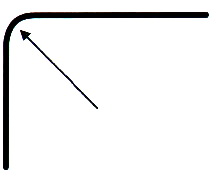 Схема углового гнутия для карниза Trietex.
