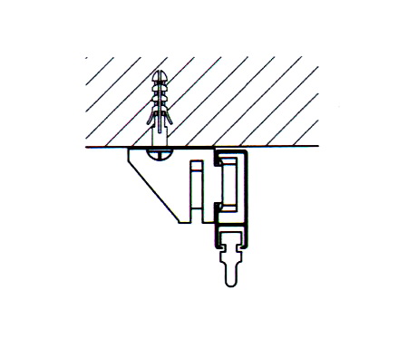 Схема крепления карнизного профиля СТ-412001 к потолку.