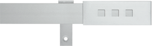 Декоративный профиль R-6500 - цвет серебро матовое / наконечник серебро матовое.